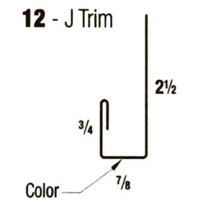 A diagram of metal building trim pieces.