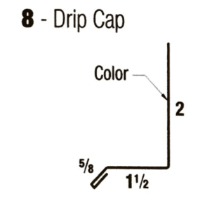 A diagram displaying the color of metal building trim.