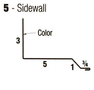 A diagram of metal building trim details.