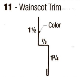 Wainscoting trim - metal building trim details.